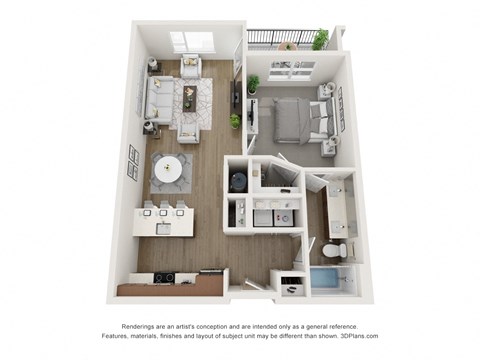 a 1 bedroom floor plan  apartments
